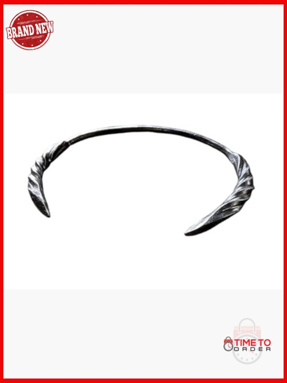 Handmade Iron Viking Torc Necklace - Medieval LARP Costume Jewelry
